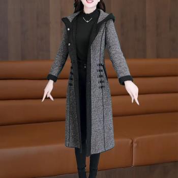 高階氣質貴氣闊太太風衣外套女2025春秋新款時尚加厚加絨外衣女冬