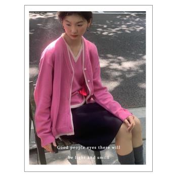 miu 2024SS針織開衫V領馬甲毛絨