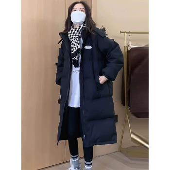 2024年新款羽絨棉服女中長款小個子冬季加厚oversize棉衣棉襖外套