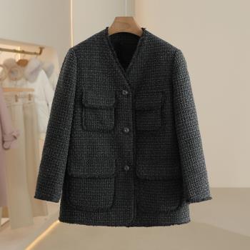 【TA】高階綿羊毛時尚白鴨絨羽絨服2024冬新款七號鋪服飾商場同款