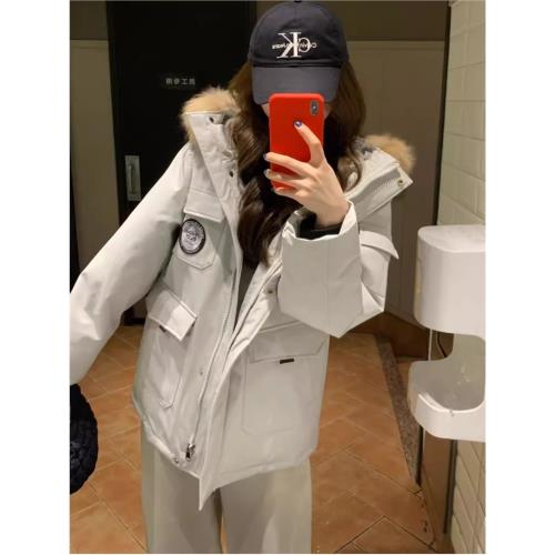 冬季羽絨棉服女高級感2025年新款學生派克服寬松加厚工裝棉衣外套