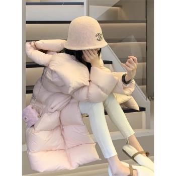 MJAE雲朵泡芙羽絨服女中長款2025冬季爆款超好看加厚90鵝絨服外套