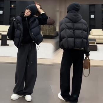 歐洲站時尚洋氣棉服馬甲女2024年冬季新款背心休閑寬松馬夾外套潮