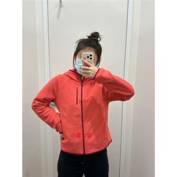 日單女裝秋冬季輕型搖粒絨拉鏈開衫保暖長袖連帽衛衣外套467914