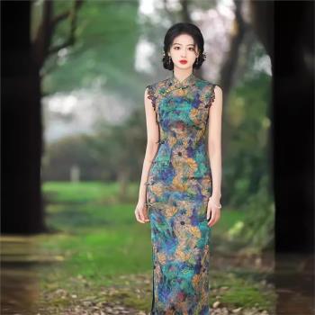 夫人無袖旗袍2024新款改良年輕款復古民國風老上海高階感日常可穿