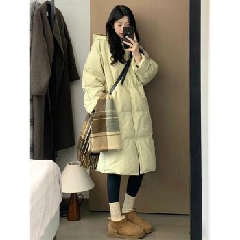 羽絨棉服女中長款2024新款冬季加厚韓系棉襖小個子棉衣女學生外套