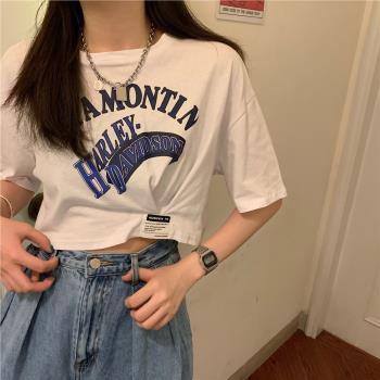 bm設計感小眾上衣辣妹穿搭短袖