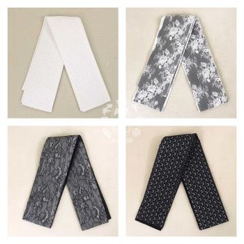 蕾絲日本傳統腰帶4米黑白和服