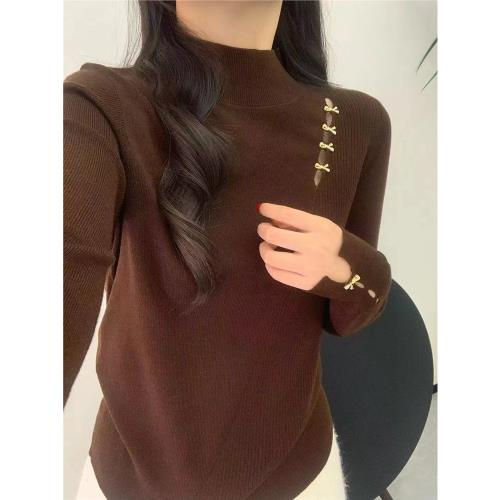 歐貨修身100美麗諾羊毛打底衫毛衣洋氣內搭女秋冬親膚顯瘦針織衫