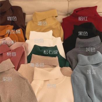 打底軟糯高領百搭顯瘦羊絨毛衣
