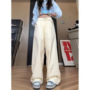 淺杏色山本羽絨棉褲女外穿防風防寒羊羔絨褲子冬季加厚保暖滑雪褲
