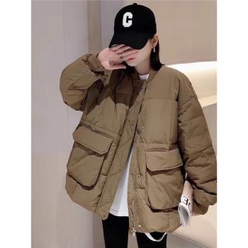 小香風秋冬季短款棉衣輕薄羽絨服