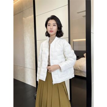 秋冬季白色短款時尚輕便羽絨服