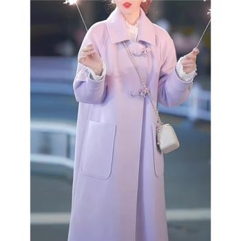 白鵝絨保暖羽絨服女2024新款冬季時尚韓版加厚小個子毛呢大衣外套