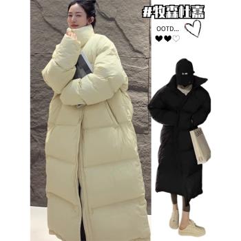 羽絨棉衣棉服女中長款2024年新款冬季加絨加厚外套過膝東北大棉襖