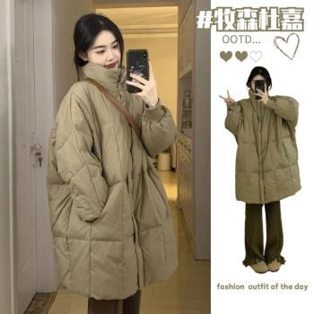 中長款棉服女冬季加厚外套棉衣2024年網紅爆款小個子設計棉衣棉襖