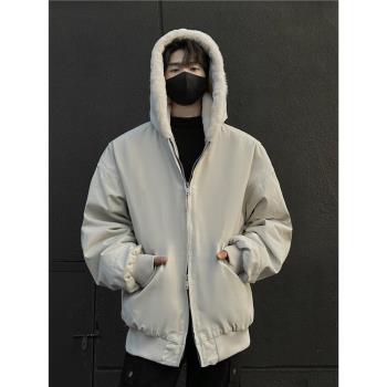 情侶裝座山雕加絨加厚棉衣cleanfit夾克棉服男2024年冬季棉襖外套