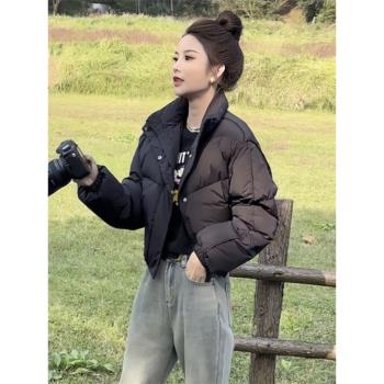 羽絨棉服加厚短款棉襖女士立領新款韓版麵包服保暖外套女秋冬季款
