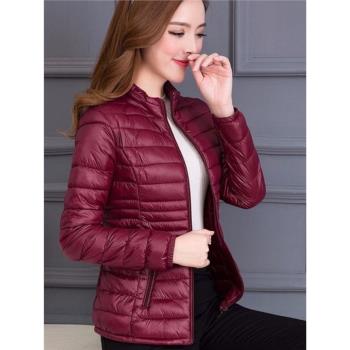 輕薄羽絨棉服女短款2024秋冬新款修身顯瘦棉衣韓版時尚小棉襖外套