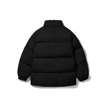 WASSUP TIDE棉衣女翻領外套加厚保暖冬季情侶裝襯衫領假兩件棉服