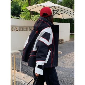 三合一可拆卸寬松防水外套羽絨服