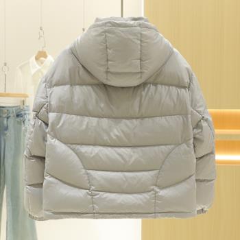 限時特賣149【秋水】白鴨絨連帽保暖羽絨服外套24冬新款撤櫃女裝