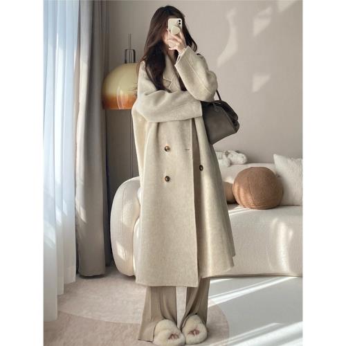 呢子大衣高級感小個子2024秋冬季新款韓系氣質小香風羊毛呢外套女