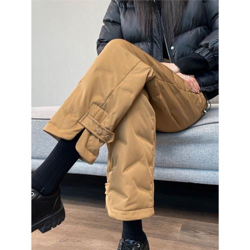 卡其色羽絨褲女外穿棉褲女款冬季2025新款東北零下40度極寒保暖褲