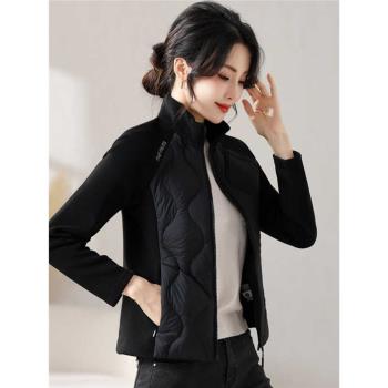 輕薄羽絨服女2024秋冬款立領保暖輕便短款修身內膽休閑鵝絨服外套