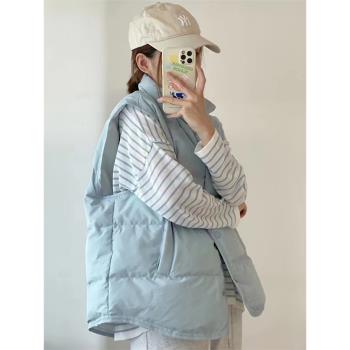 羽絨服馬甲女2024年新款白鴨絨保暖秋冬小個子寬松百搭馬夾外套女