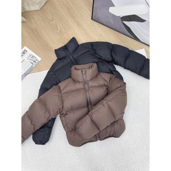 短款羽絨服女冬季2024新款美拉德加厚肯豆風麵包服小個子超輕外套