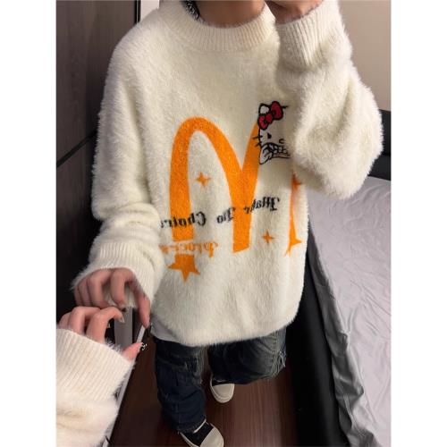 奶fufu軟糯高級感韓系慵懶風針織毛衣女秋冬季學院中長款寬松上衣