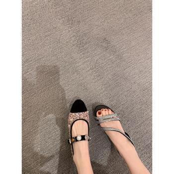 【sheii蘇茵茵】安妮公主~小香風花呢徽章扣瑪麗珍單鞋女宴會婚鞋
