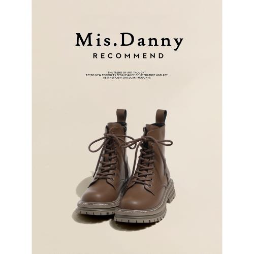 與愛私奔~馬丁靴女2026新款英倫風單靴棕色靴子女春四季厚底短靴