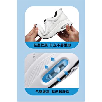 紅蜻蜓品牌新款春季旅遊鞋女鞋真皮運動休閑鞋氣墊軟底輕便跑步鞋