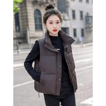 羽絨棉馬甲女2024秋冬新款洋氣時尚百搭氣質坎肩韓版寬松短款背心