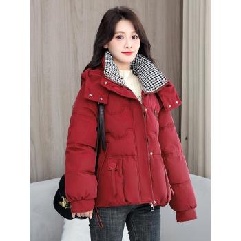 麵包服女短款2024冬季韓版羽絨棉服棉衣加厚洋氣爆款chic外套棉襖