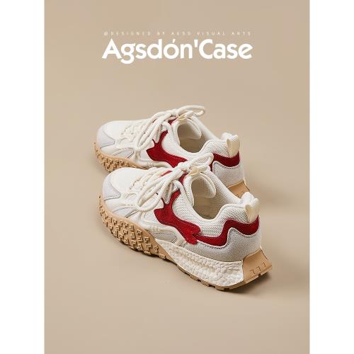 奧古獅登厚底德訓鞋女款2025新款秋季爆款板鞋復古百搭小白阿甘鞋