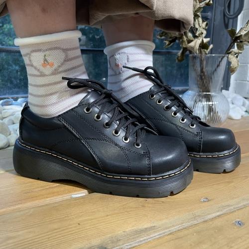 耳語森林日系復古古著大頭萌妹百搭款馬丁厚底單鞋