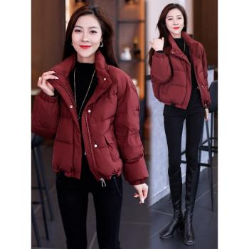 短款白鴨絨羽絨服女2023冬季新款時髦洋氣顯瘦小個子百搭保暖外套