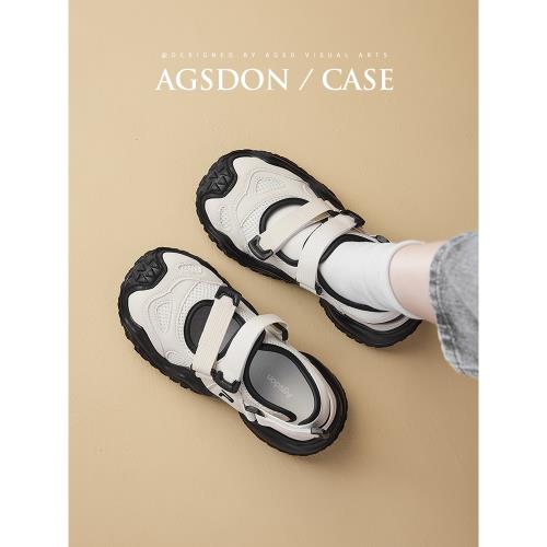 運動涼鞋女秋季2025新款包頭外穿透氣鏤空溯溪鞋厚底戶外登山鞋子