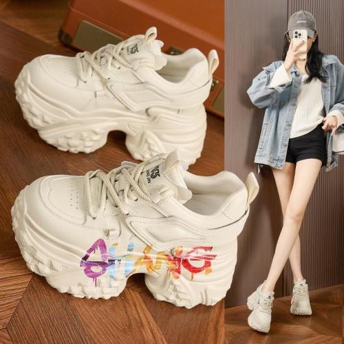 增高鞋子女2025春新款爆款小個子顯高厚底女鞋百搭老爹運動鞋女款