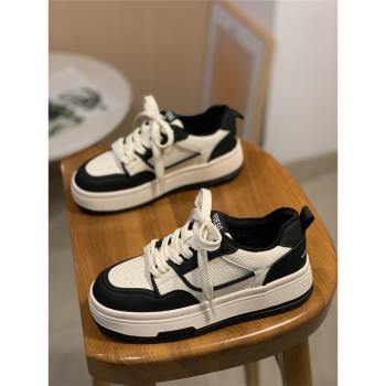 鬆糕加絨冬季韓版厚底休閑熊貓鞋