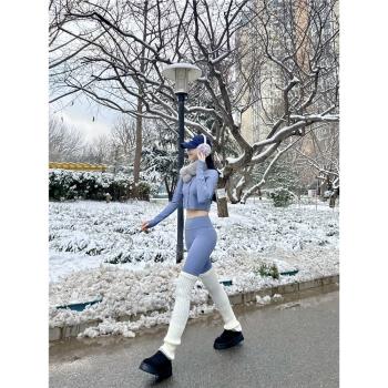 桑坡村民族風厚底雪地靴女款包頭半拖冬季棉鞋樂福鞋一腳蹬懶人鞋