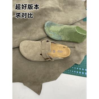 防水真軟木，全牛皮，勃肯鞋男女同款厚底休閑包頭半拖鞋女外穿