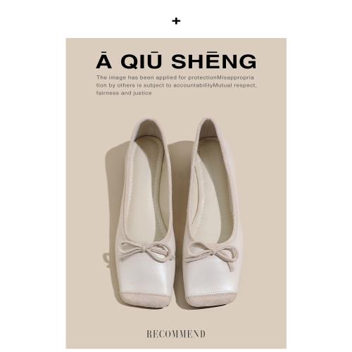 溫柔蝴蝶結芭蕾鞋晚風一腳蹬奶奶鞋2026法式軟底配裙子氣質單鞋女