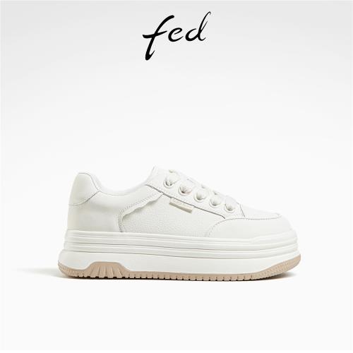 fed休閑女鞋春季新款松糕增高厚底運動休閑鞋女板鞋厚底小白鞋女