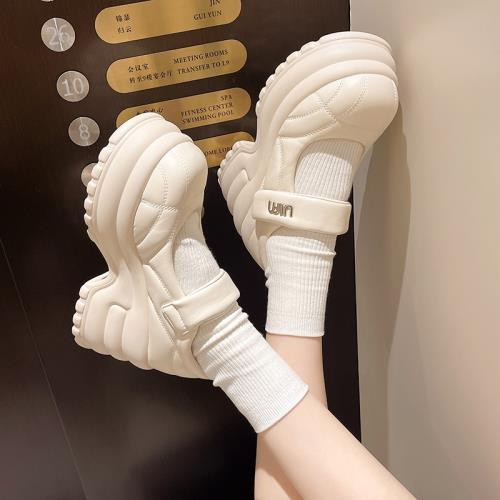 9cm瑪麗珍婚鞋女婚紗神器松糕鞋矮子樂厚底增高婚禮新娘鞋高跟鞋