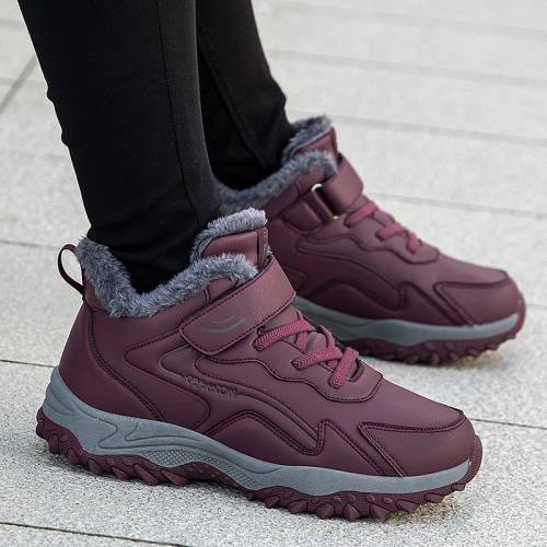 老人鞋女冬季羊毛棉鞋2022年新款保暖防滑軟底中老年媽媽鞋