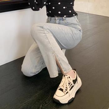 厚底增高帆布鞋女2023年新款百搭溶解松糕鞋平底牛皮小白鞋女真皮